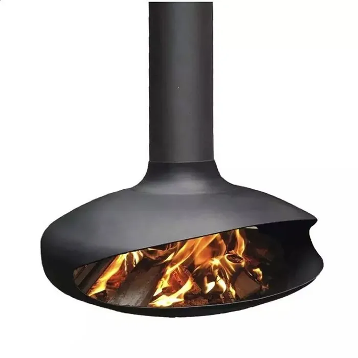 ceiling suspended fireplace